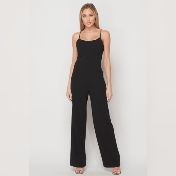 Teeze Me Spaghetti Strap Strappy Back Tie Jumpsuit - Picture 2 of 9